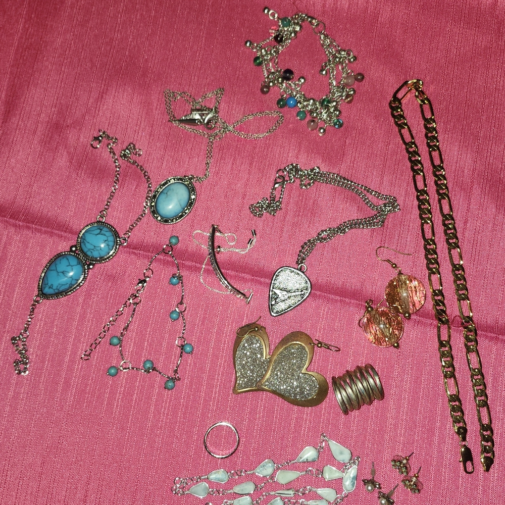 Vintage Elegant Turquoise , Silver Bracelet And Other Jewelry